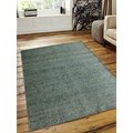 Glitzy Rugs Hand Woven Jute 5 x 8 ft. Eco-friendly Solid Area Rug, Green UBSJ00007W0013A9